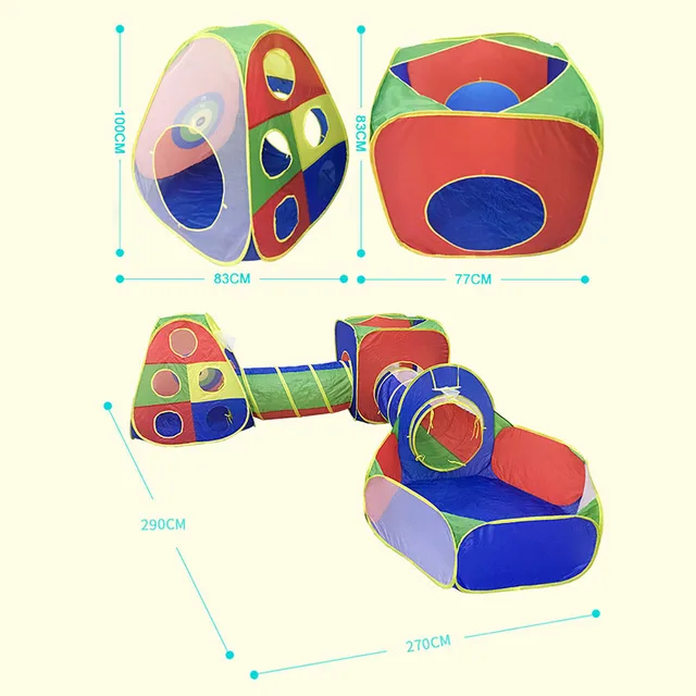 Kids Play House Indoor Outdoor Ocean Ball Pool Pit Game Tent Play Hut Easy Folding Girls Garden Kids Children Toy Tent Gifts 5