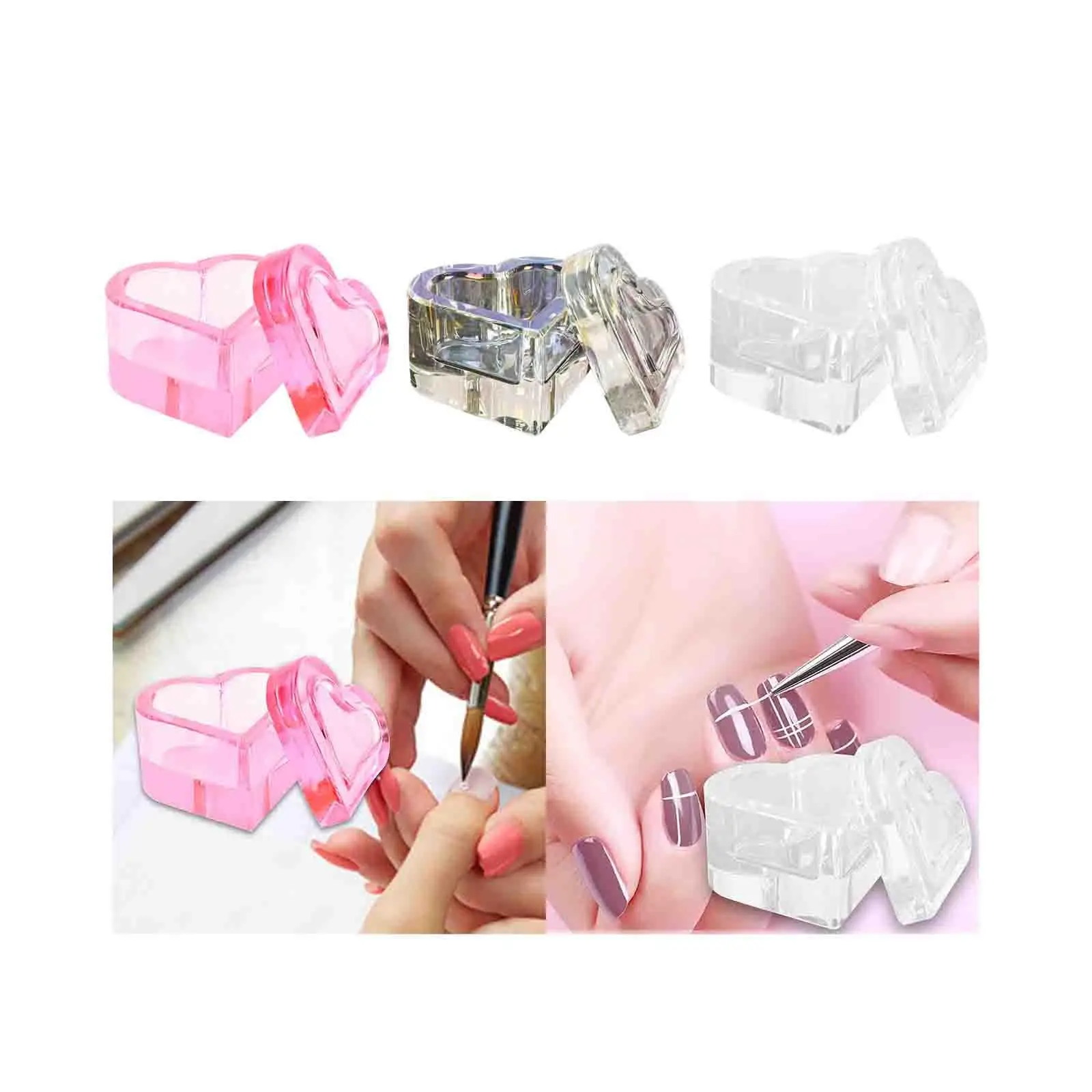 Nail Art Dappen Dish with Lid Manicure Tools Thickened Cup Body Styling Tool for Professional Home Use Jewelry Storage Box 3