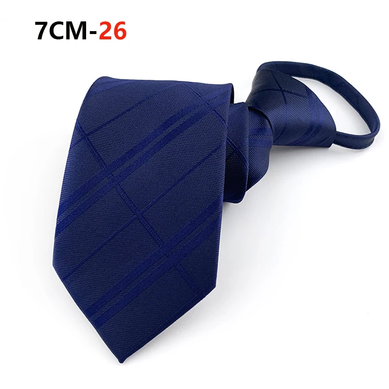 Krawatte mit Reißverschluss, Herren-Krawatte, faule vorgebundene Krawatten, gestreift, 7 cm, Krawatte mit Reißverschluss, Krawatte für Männer und Frauen, Bräutigam, Hochzeit, Großhandel – Detail 29