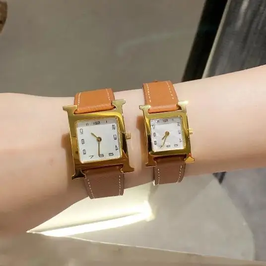 Women's watch Quartz square diamond Ep leather strap