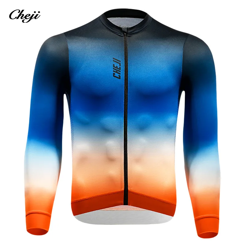 

Cycling Jersey Men Women breathable sun protection Long Sleeve bike cycling jersey pockets reflective