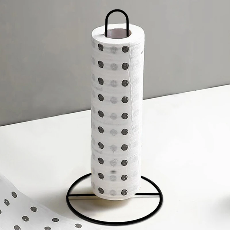 Iron Kitchen Roll Paper Towel Holder Bathroom Paper Towel Holder Dining Table Vertical Napkin Kitchen Storage Rack paper towel holder,kitchen storage rack,paper towel rack