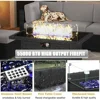 15 Piece Patio Furniture Set ,with Fire Pit Table, Outdoor Conversation Set Wicker Rattan Sectional  with Coffee Table 4