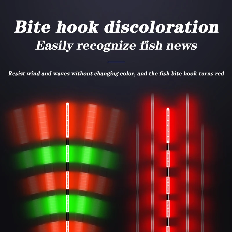 Night Fishing Float Gravity Sensing Slender High Sensitivity Electronic LED Float Biting Hook Turning Red Fishing Equipment, fishing floats,fishing float,fishing bobber,fishing buoy