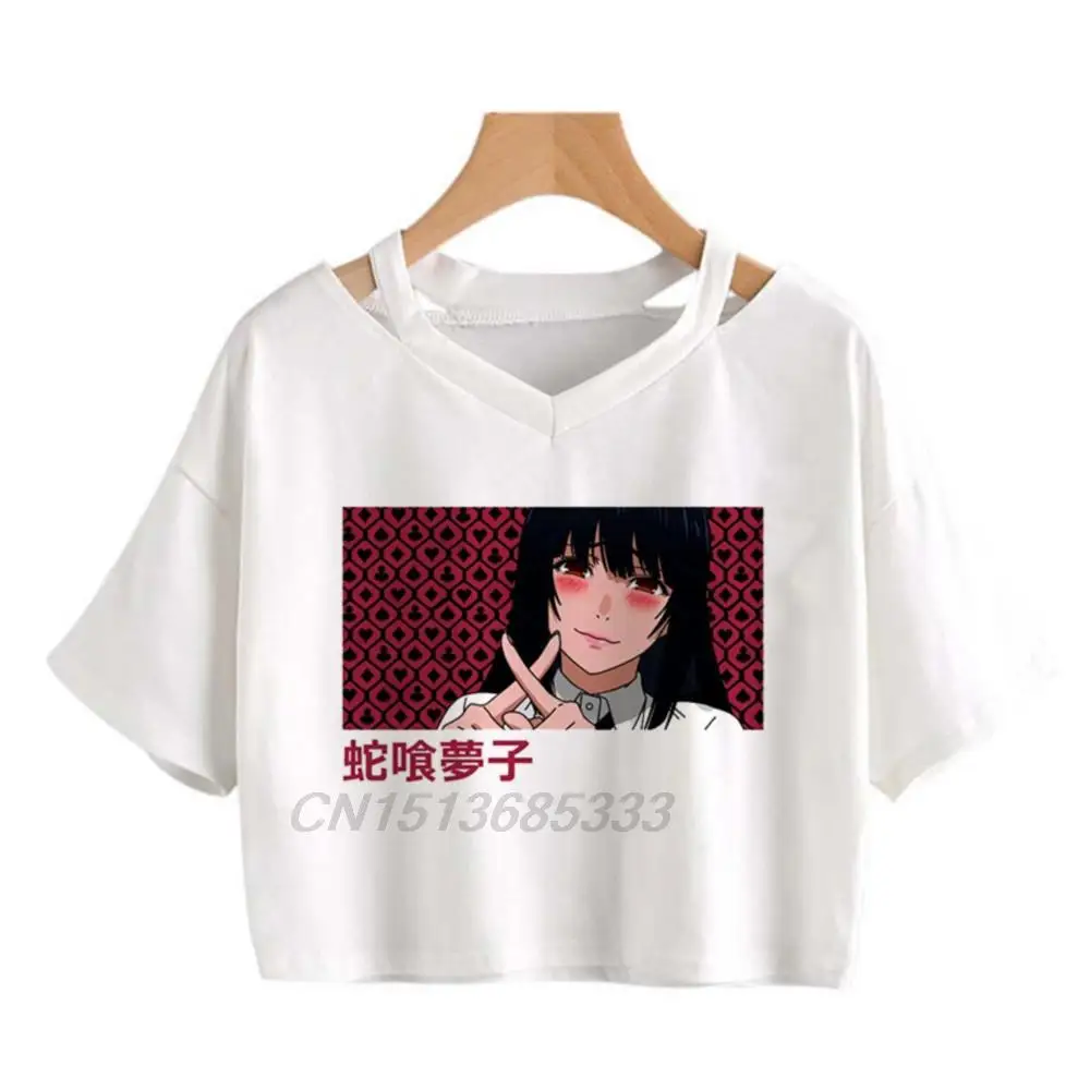 

Japanese Anime Women Fashion Crop Tops T-shirt Goat Retro Cotton Tee Shirts Bungo Stray Dogs Female Vintage Cotton Clothing