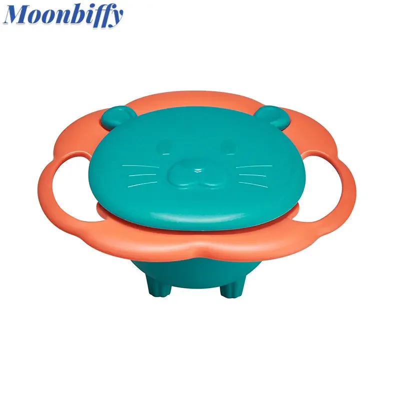 

360 Degrees Rotate Baby Bowl Universal Gyro Bowl Children Balance Gyro Umbrella Bowl Spill-Proof Tableware Practical Design