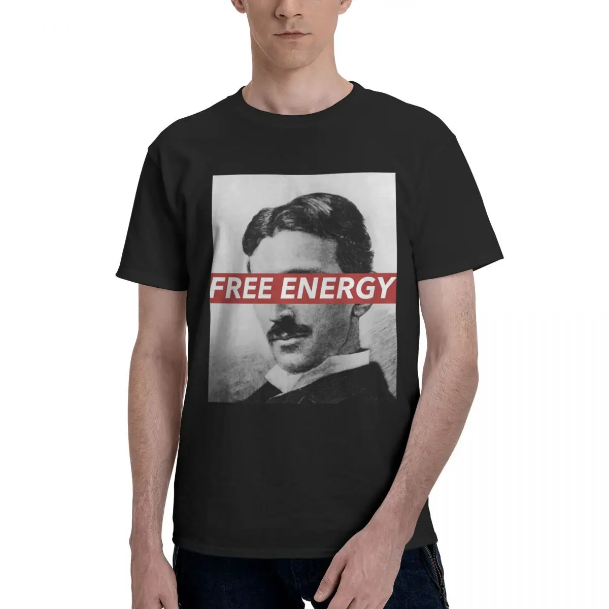 

Мужская Футболка Nikola Tesla, летняя хлопковая футболка с коротким рукавом и круглым вырезом