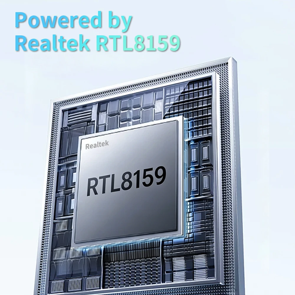 USB3.2 - 10GbE RJ45 포트 10G 휴대용 네트워크 카드 (RTL8159 10기가비트 외부 NIC 10Gbps 탑재)
