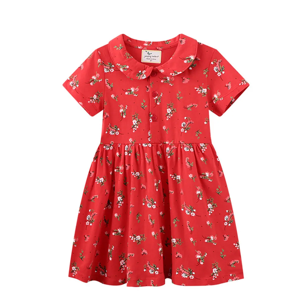 Jumping Meters Girls Party Dresses Fashion Embroidery Fashion Birthday Kids New Year Clothes Children's Summer Frocks Costume