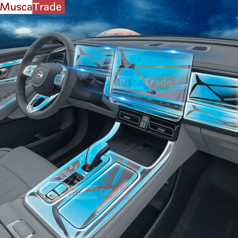 

Для GAC Trumpchi GS8 2023 панель коробки передач экран навигации Автомобильный интерьер фотография наклейка против царапин