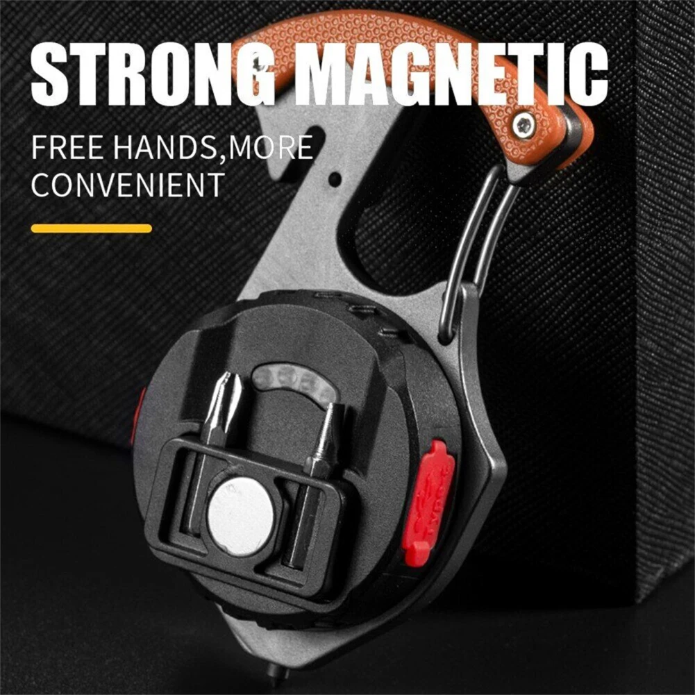 

New Carabiner Flashlight Pocket Flashlight With 7 Adjustment Modes LED Power Display Type-C Fast Charging Survival Flashlight