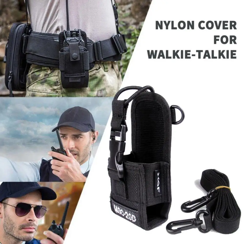

1pc MSC-20D Nylon Cover For Walkie-talkie Multi-Function Pouch Bag For BaoFeng Riding Intercom Nylon Sleeve Free Hands E2X1
