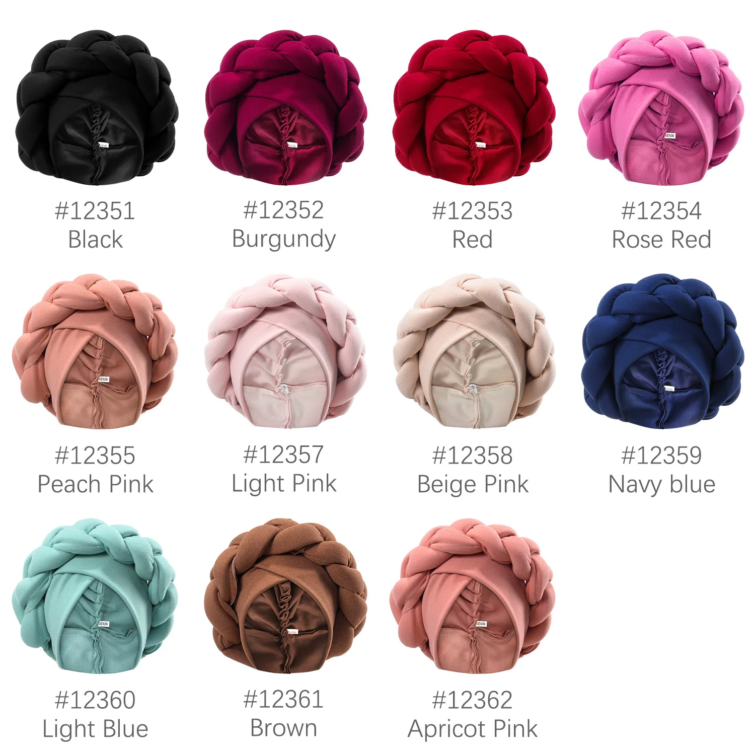 Braided Twisted Headscarf African Women Fashion Headscarf Headtie Head Wraps Party Headwear Headdress Hat Bonnets Inner Hijab Ca 3