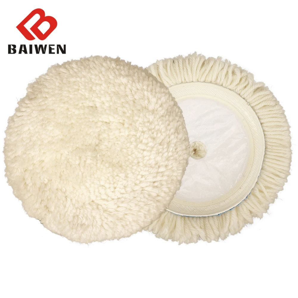 30% Wool Polishing Pad Waxing Polishing Buffing Sponge Pad for Polisher Machine Car Polisher 4.5/5/6/7Inch 200w jewelry buffing machine with light and dust collector 220v table top polishing and buffing tool for jewelry