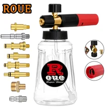 ROUE-스노우 폼 랜스 포머 캐논 건, 비누 거품 발생기, 고압 자동차 워셔 액세서리, Karcher K2 K3 K4 K5 K6 K7 Lavor Nilfisk Makita Parkside WAP M22 1/4퀵 고압세차기 고압세차기 300bar 200bar 고압세척건 압축분무기