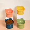 New Elevated Cat Bowls Stress Free Feeder and Waterer with Base Anti-Vomiting Tilted Raised Nonslip No Spill Dropship Pet Bowls 4