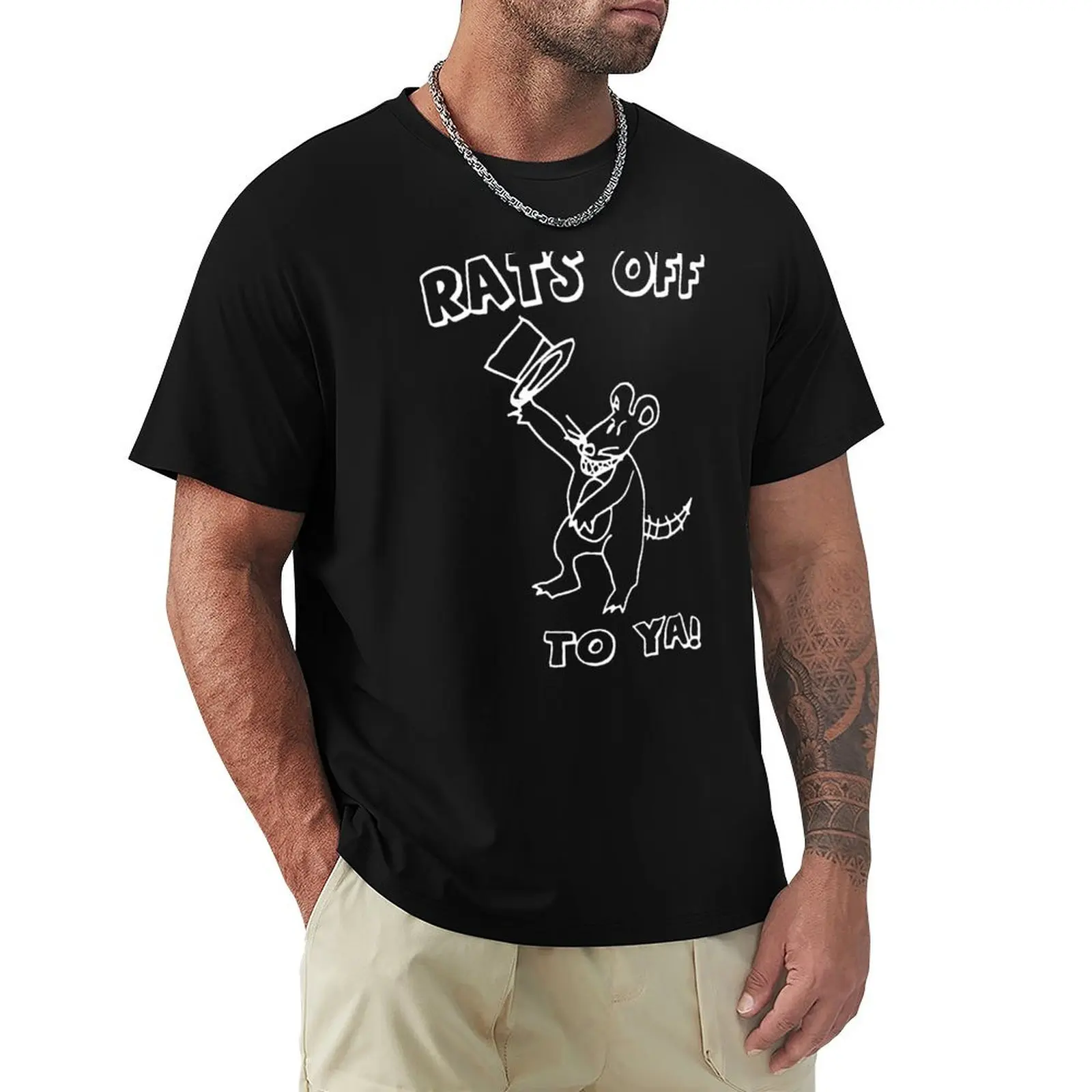 Ratti Off To Ya T-Shirt Animal Prinfor Boys Summer Top Plain White T-Shirt Uomo