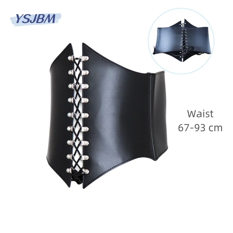 YSJBM Erotic Leather Corset Sex Toys with Fetish Slave Restraint Waist Costume for Women BDSM Bondage Sexy Lingerie Accessories
