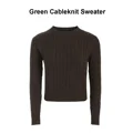 Green Cable Sweater