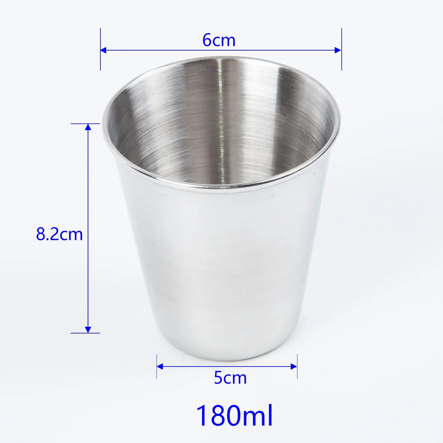 ​ 1pc Mini Stainless Steel Cup 30/70/180/320ml Drinking Wine Glasses Beer Cola Milkshake Cup For Home Kitchen Bar Coffee Shop