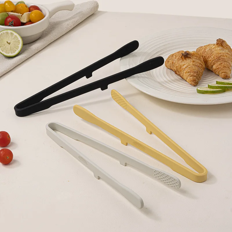 Silicone Food Toast Tongs Trivet Tongs For Kitchen Non-slip Cooking Clip Clamp BBQ Salad Tools Grill Kitchen Accessories