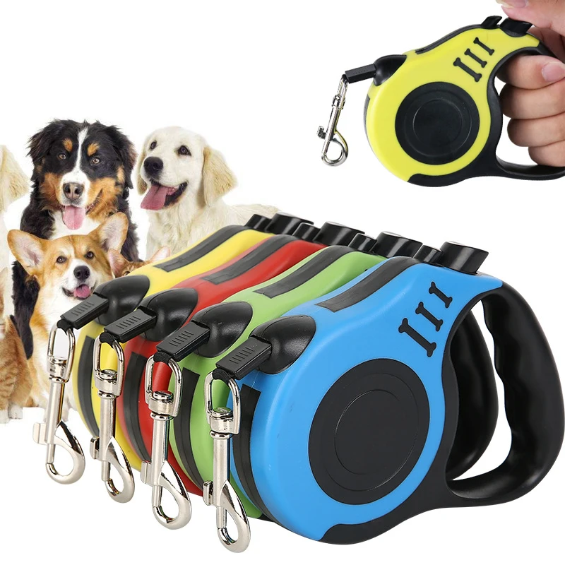 Correa Retráctil Automática Para Perros – Diseño Circular, Cuerda De 2.5m, Gancho Giratorio 360° – Sin Enredos, Duradera