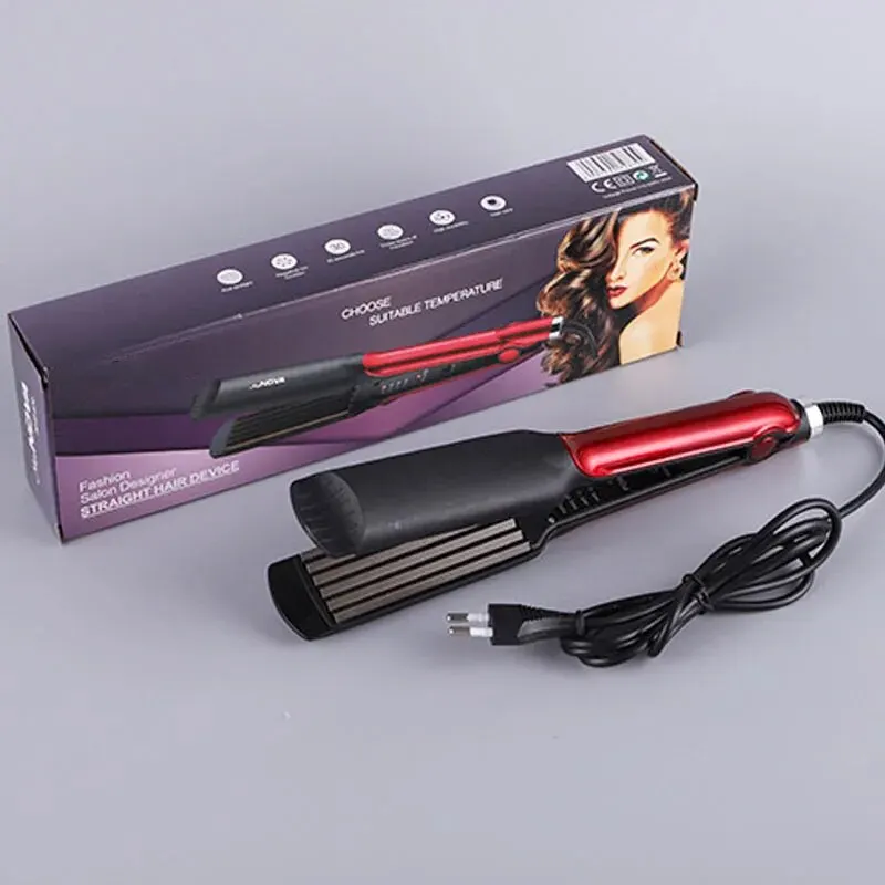 Hair straightener Household Small Splint Straight Hair Straightener Dry and Wet Dual-purpose Corn Perm Perm Multi-speed Adjustable Electric