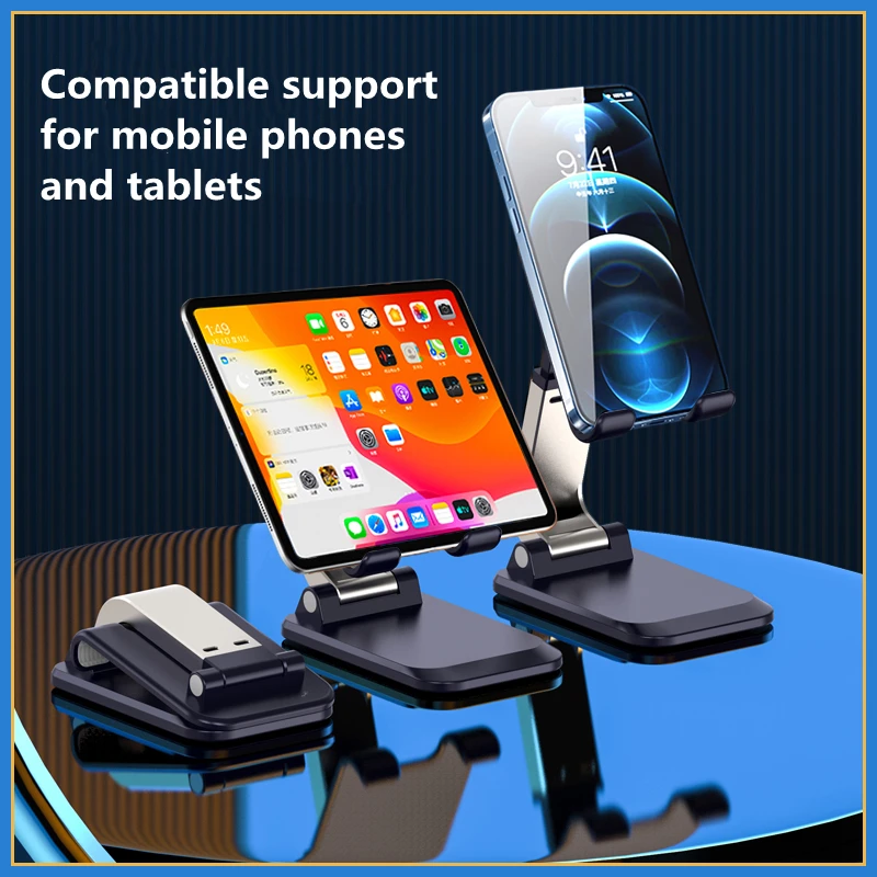 Foldable Metal Desktop Mobile Phone Stand For iPad iPhone 13 X Smartphone Support Tablet Desk Cell Phone Portable Holder Bracket 1 Sb56eebe2e4ea4fbd80c490dd4d27a10fD