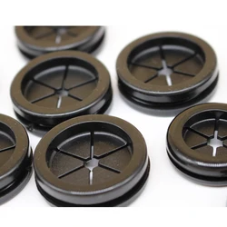 Adjustable Inner Diameter Cable Wiring Rubber Grommet Rings - Protective Wire Loop Gaskets - 25mm 5pcs M