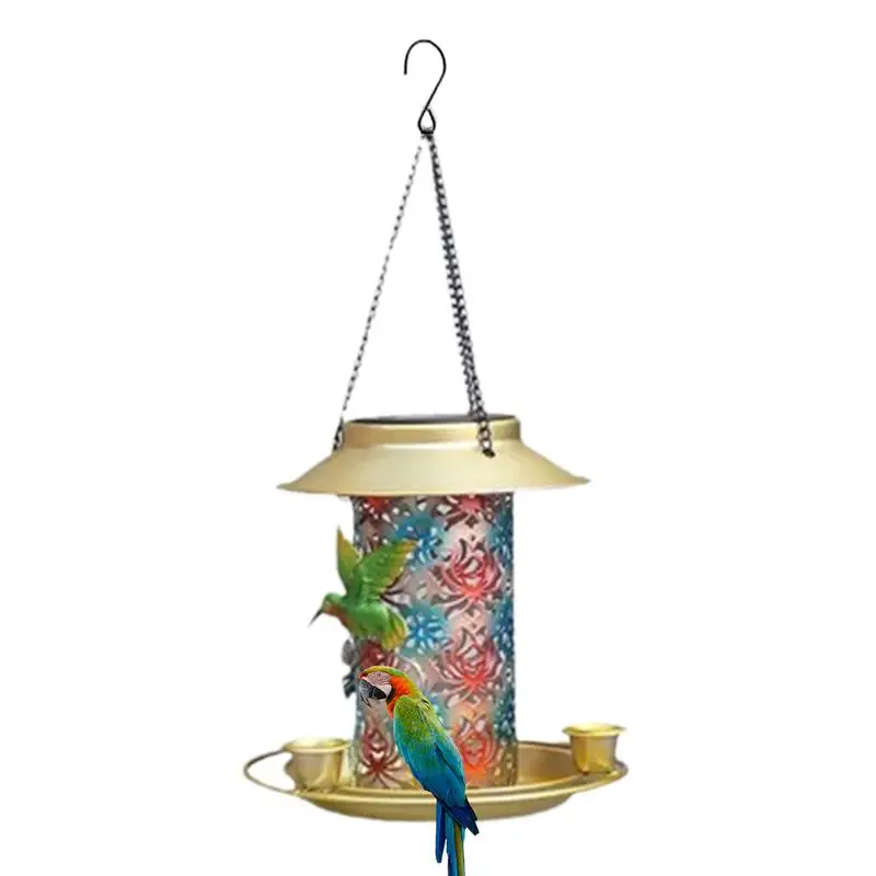 

Солнечная птица, металлическая внешняя птица, с фотоэлементом, водонепроницаемая цветная Кормушка Для Колибри, украшение для сада, заднего двора