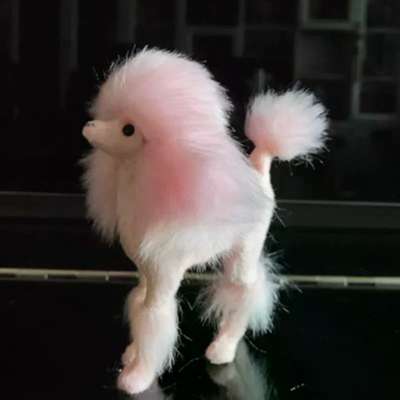 Pink Poodle Plush Toy - Adorable 4-Inch Home Decor and Gift Craft
