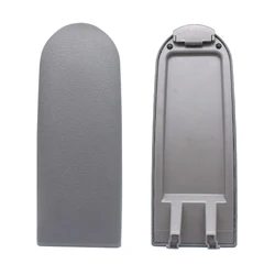 Leather Car Armrest Latch Lid Center Console Cover Protector Cap (Gray)