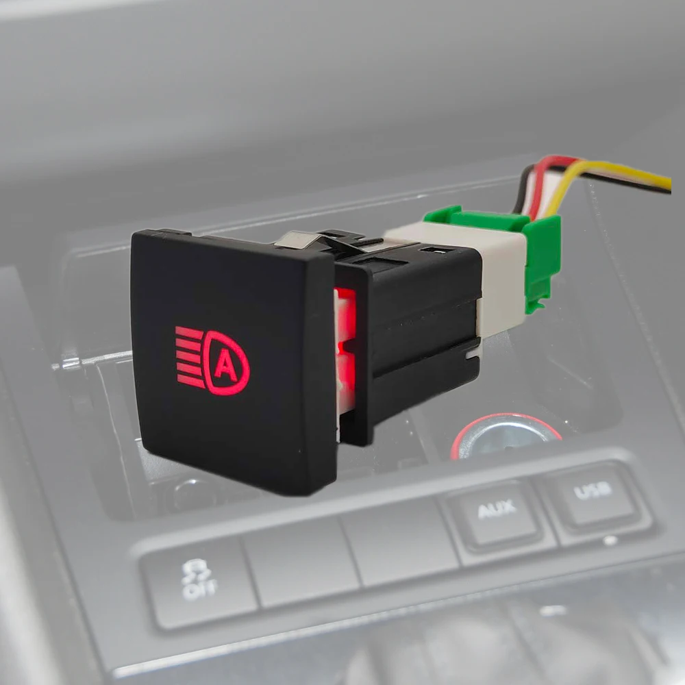 Car Red Led Light Power On Off Pulsante Interruttore Faro Automatico Per Vw Golf 6 Jetta 5 Mk5 Caddy Eos Scirocco