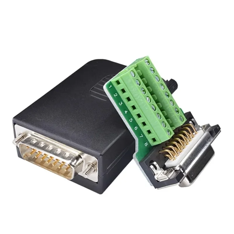 

DB15 pin VGA Штекерный гнездовой разъем, Серийный порт COM-порт без пайки, 15-контактный
