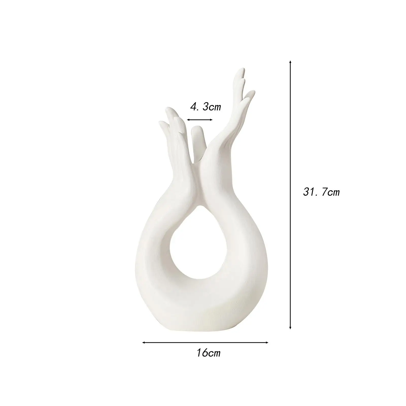 Human Body Ceramic Hand Vase Table Centerpiece Collection Photo Prop Elegant Floral Vase for Home Restaurant Bedroom Indoor Cafe