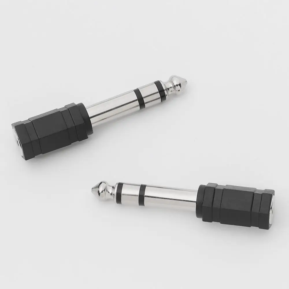 Portable 3.5mm Jack to 6.35mm Stereo Headphone Adaptor Connector Converter 6.3mm Audio Head Microphone Converter Plug