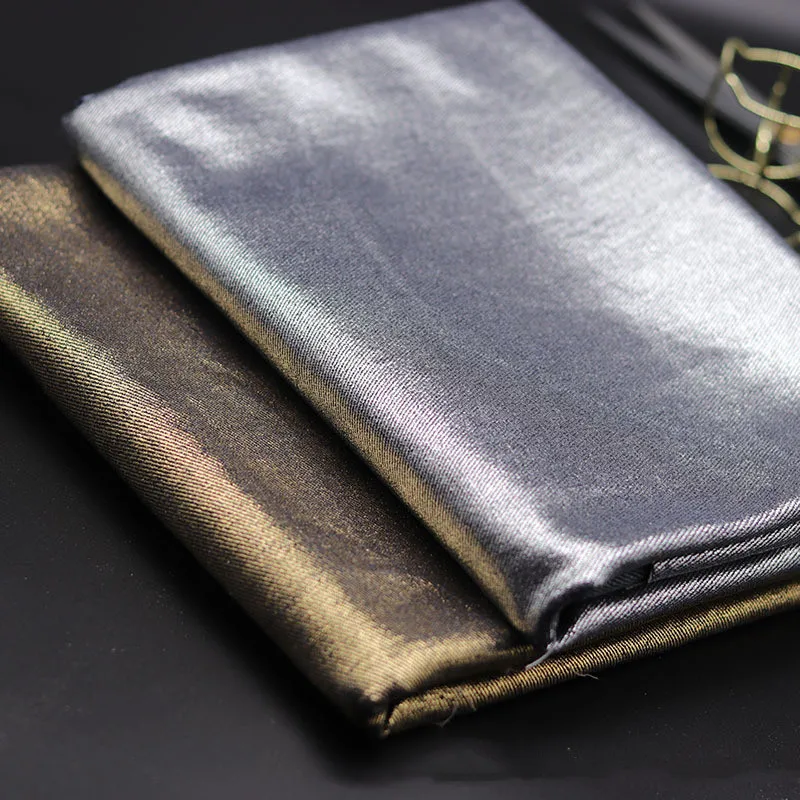 Metallic Pu Leather Fabric Gold Silver Handmade Diy Soft-wrapped  Hard-wrapped Fabric Cost Clothing Accessories 137x50cm - Fabric - AliExpress