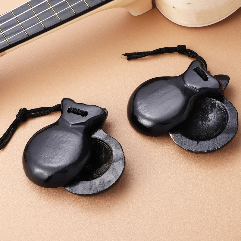 Description Picture 5 of itemSpanish Castanets Adults Wood Finger Musical Instrument Handheld Percussion Wooden Professional