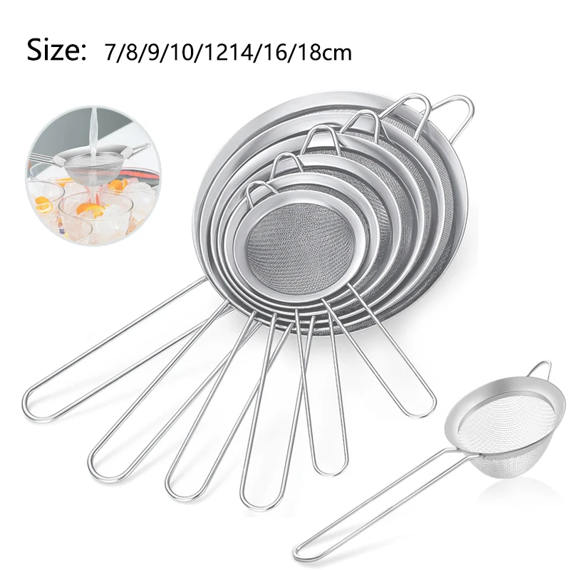 Colino In Acciaio Inox 14cm A Maglia Fine - Per Cucina, Salse, Farina, Frullati - Foto 4