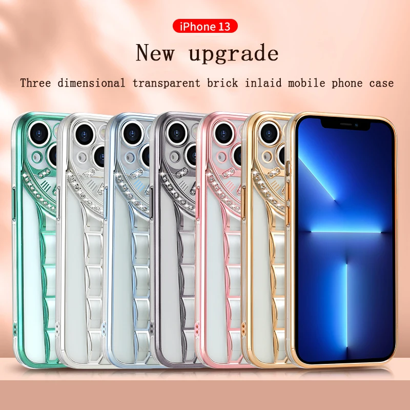 Smartphone For IPhone 13 12 11 Pro Max Three-Dimensional Transparent Fashion Watch Mobile Phone Case Anti Fall best cases for iphone 13 pro max
