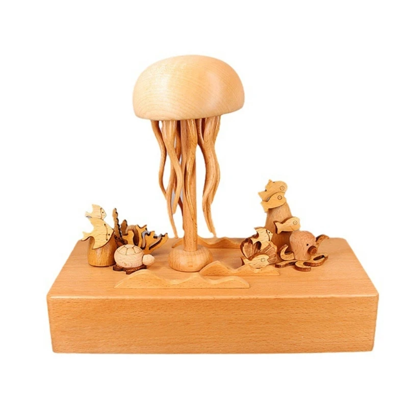 

OceanSeries Mechanical Jellyfish Music Box Artistic Decoration with Melodious Tune
