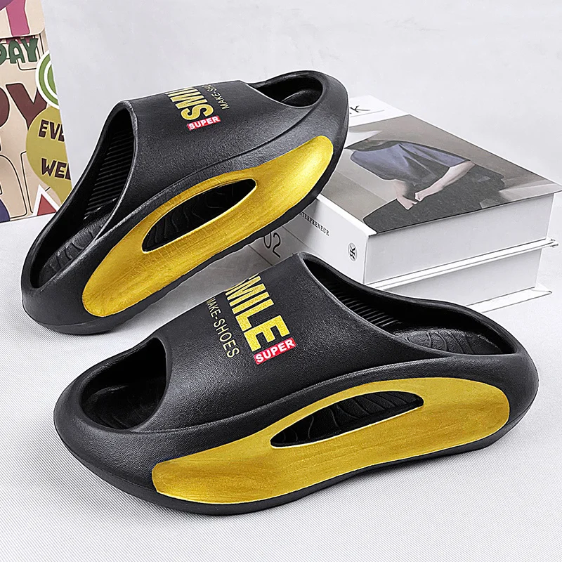Papuče pre mužov Protišmykové sandále s hrubou podrážkou Vankúš s otvorenou špičkou Plážové papuče pre letné papuče do interiéru vonku_voghion.com