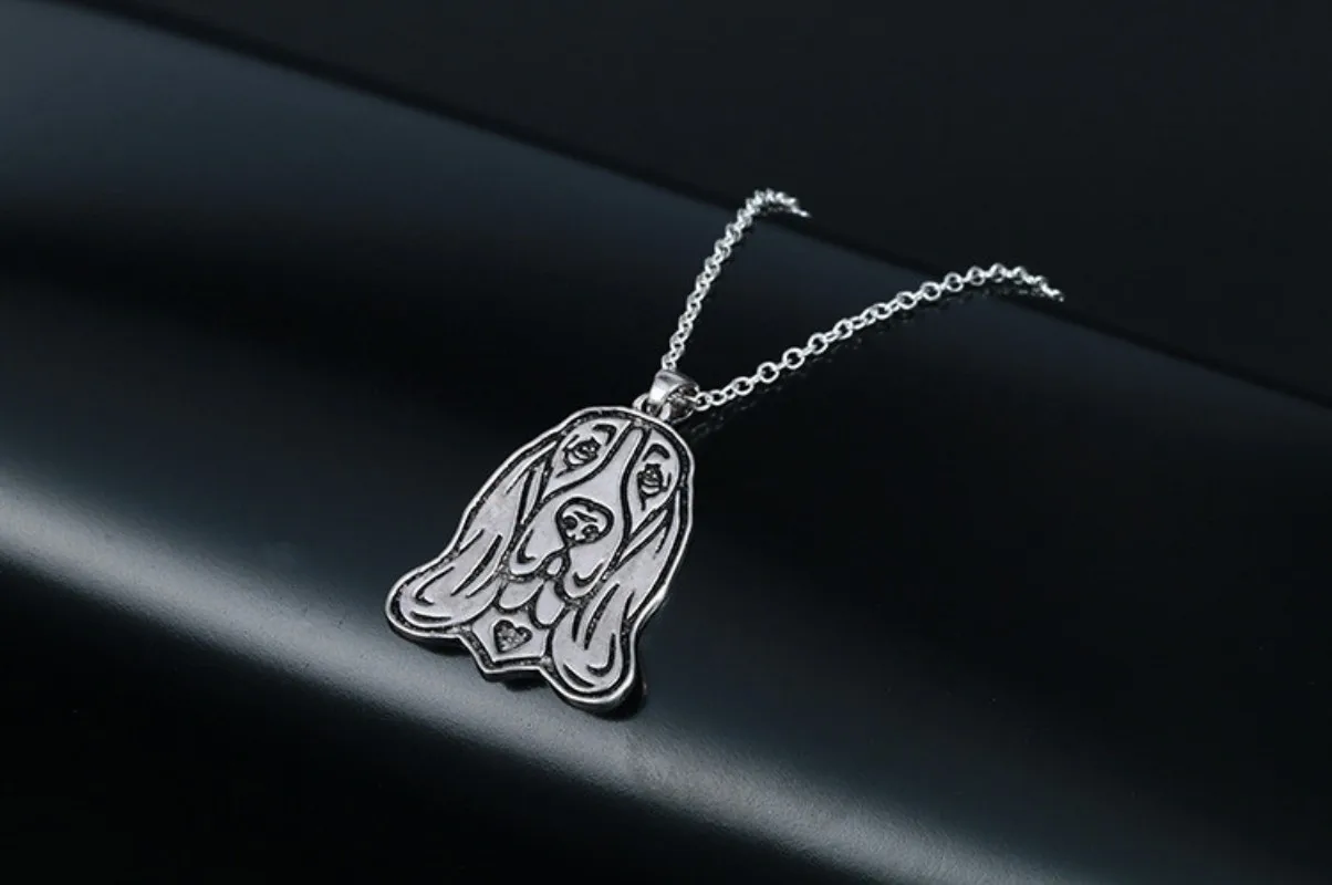 Fashion Pendant Necklace Dog Puppy Basset Hound Necklace Pendant Animal Jewelry For Girl Women One Piece 4