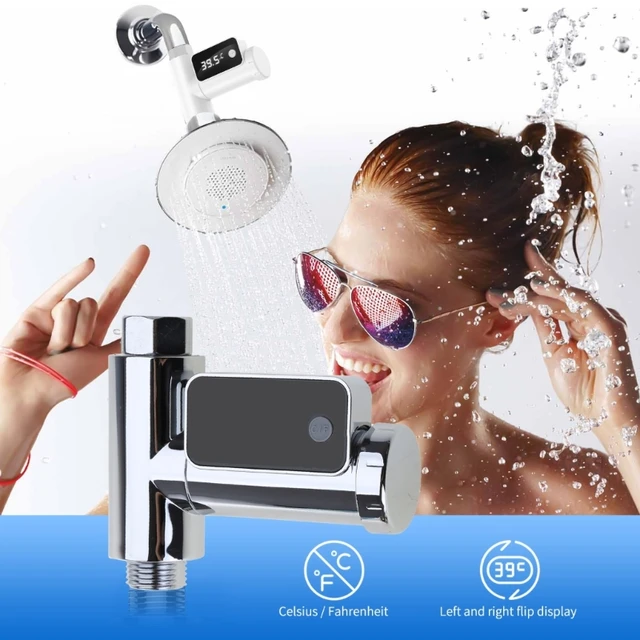 Kiváló Minőségű 360 ° Forgó Led Digitális Zuhany Hőmérséklete - Image 6