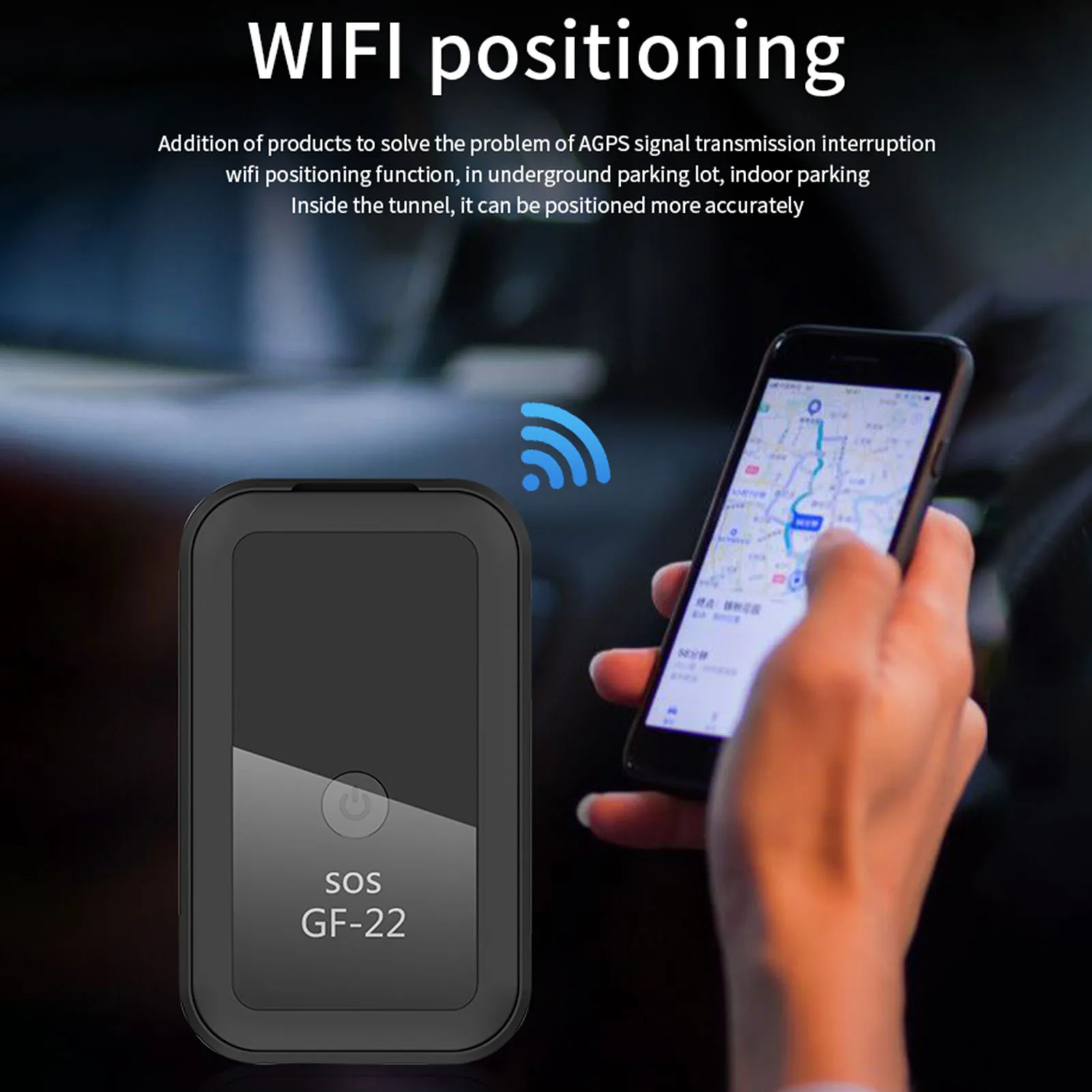 GF-22 GPS Locator Wireless Intelligent Precise Positioning Car Motorcycle Anti-theft Tracker