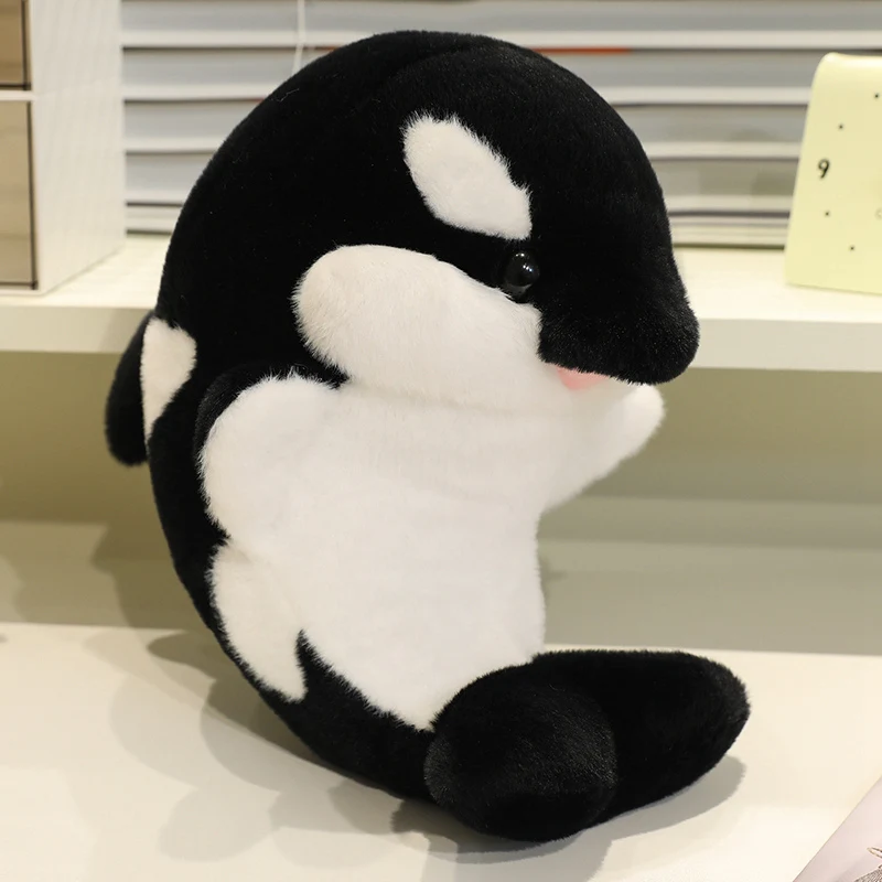 35CM Cartoon Killer Whale Plush Toy Stuffed Soft Animal Whale Pillow Cushion Lovely Creative Birthday Gift