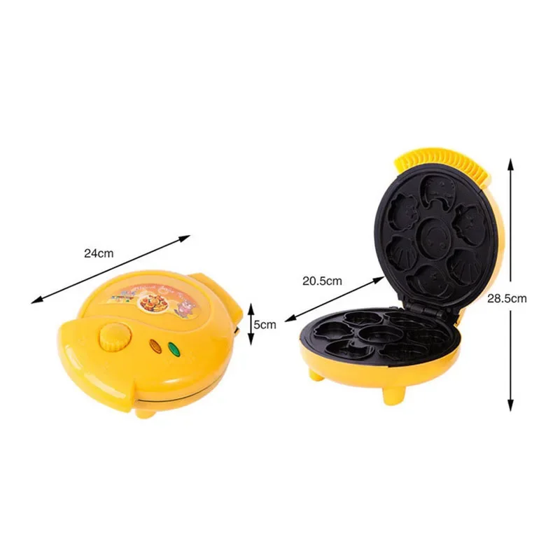 Childrens Cartoon Mini Household Cake Waffle Automatic Bread Machine DoubleSided Heating Baking Breakfast Maker