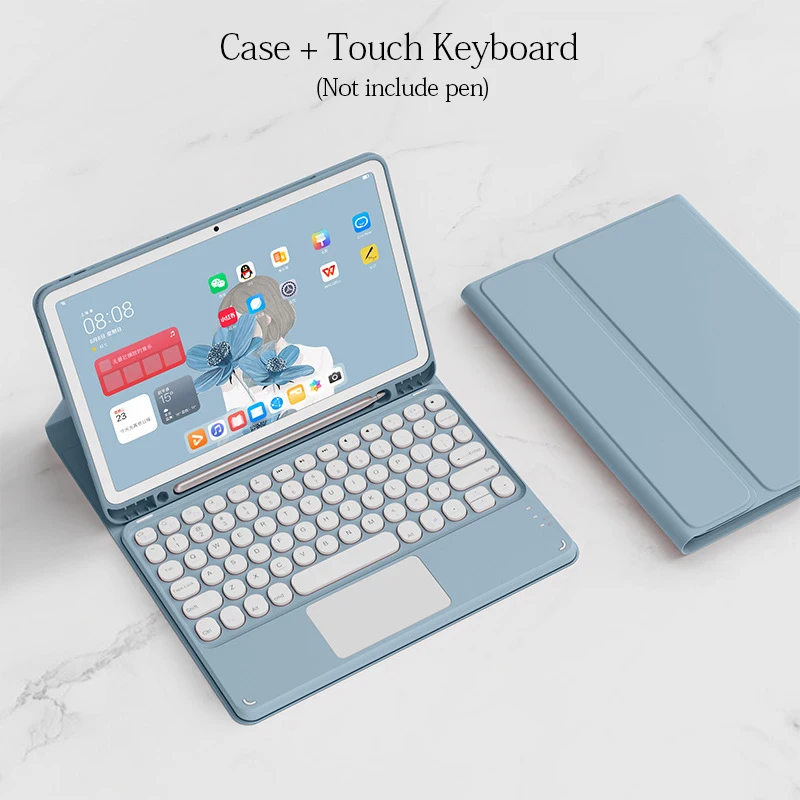 Smart Tablet Case with Touch Keyboard and Protective Cover