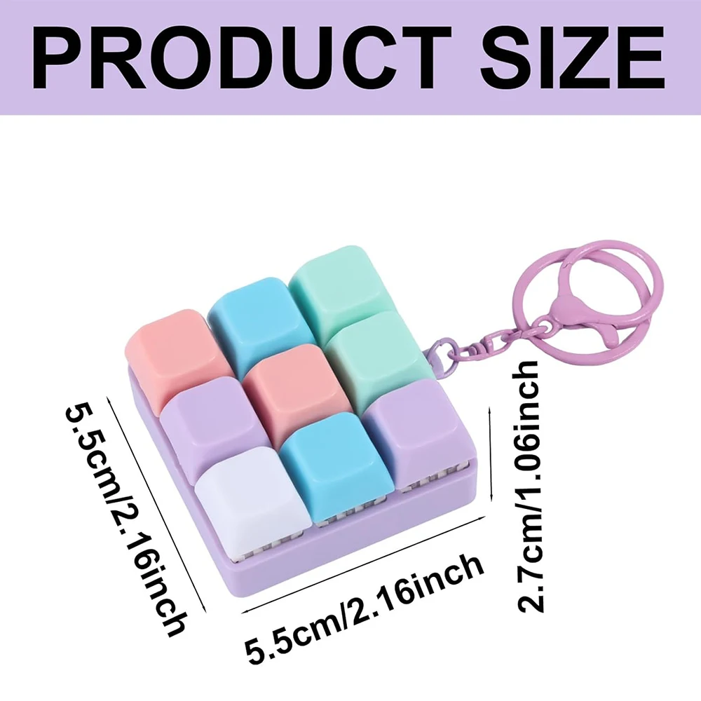 Stress-Relief Fidget Clicker Keychain – Ultimate Calming Button Toy