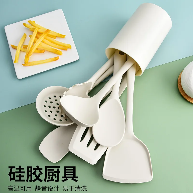 Kitchen Utensils Cooking Tools Silicone Spatula Soup Spoon Kitchen Accessories Cooking Non-Stick Heat-Resistant Set
